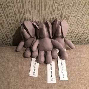 New Janie and Jack bundle of 3 grey elephant rattles